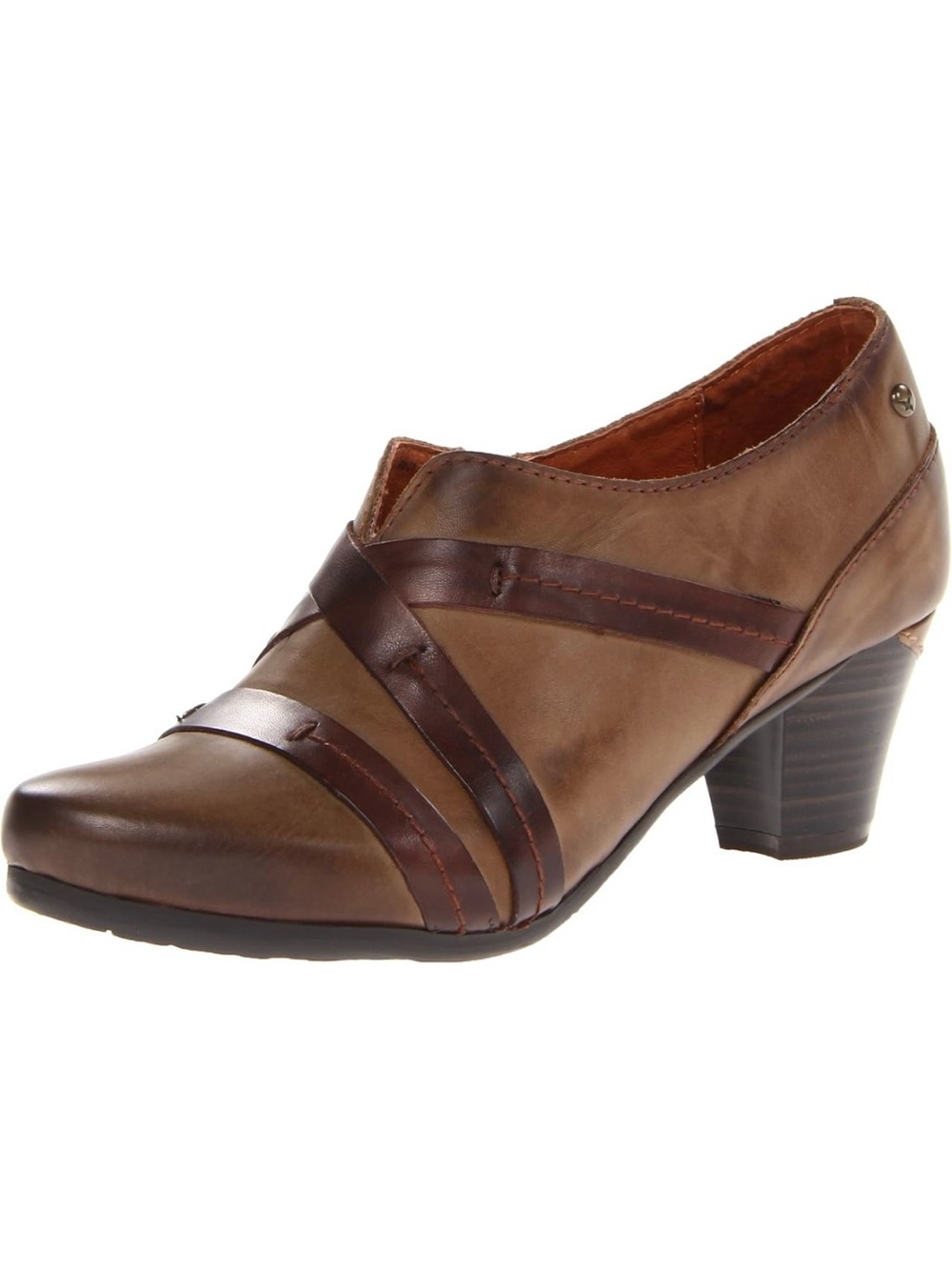 Pikolinos Birkenstock Two Tone
Brown Leather Side Zipper Shoes
Size 8